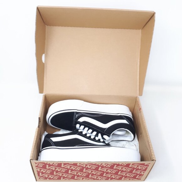 Vans Old Skool Stackform Platform Shoe Sneaker Suede Black Womens US Size NEW - Picture 12 of 12